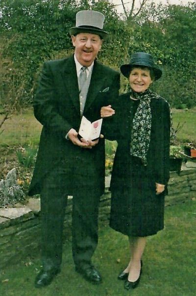 Kieran and his wife ready for the presentation of his MBE