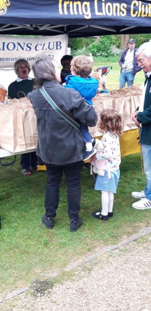a family at the stall